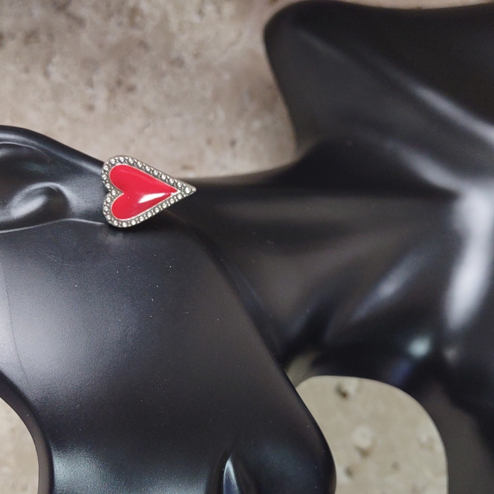 Brighton "Dazzling Love" Enamel Heart Earrings - Picture 3 of 5